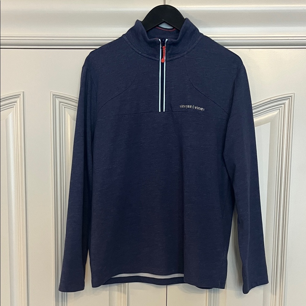 Vineyard Vines Men's Light Navy Blue Zip-Up Sweater